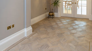a bespoke versailles weave timber floor